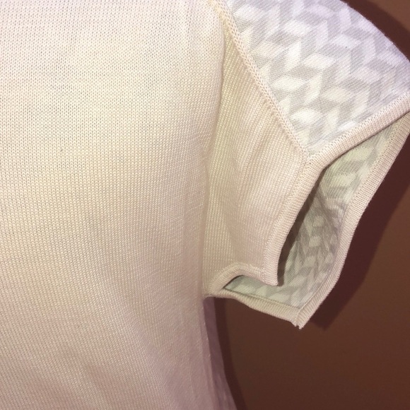 Tia Cibani Sweater Dress 2 white gray sheath - Picture 6 of 8